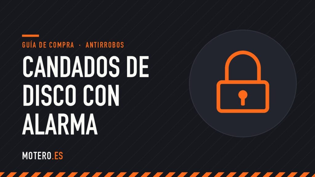Portada de la guía de candados de disco con alarma para moto