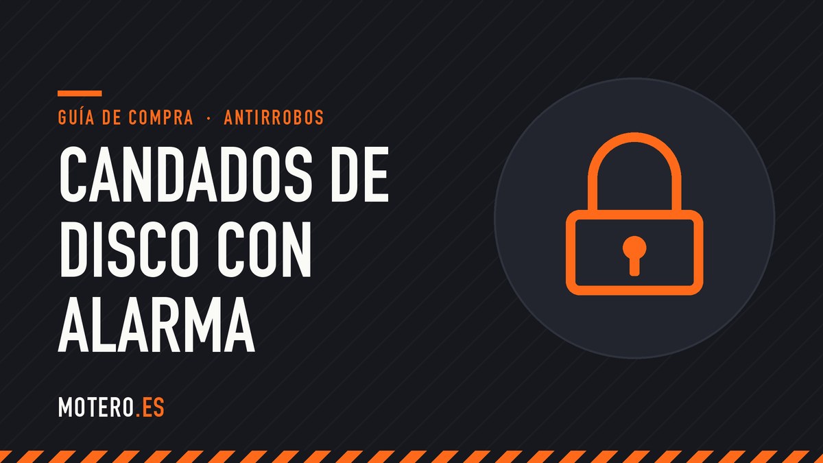Portada de la guía de candados de disco con alarma para moto