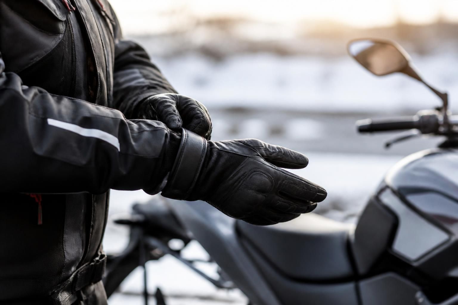 Guantes de moto de invierno para mantener las manos calientes y secas en la moto